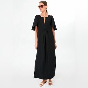 Tuckernuck Pomander Place Black Finley Flutter Sleeve Maxi Dress